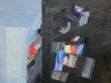 26- Blau i Negre, oli s/ cartó (2000) 60x90 cm